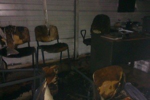 Ужгород: пожарные ликвидировали пожар в металлических павильонах
