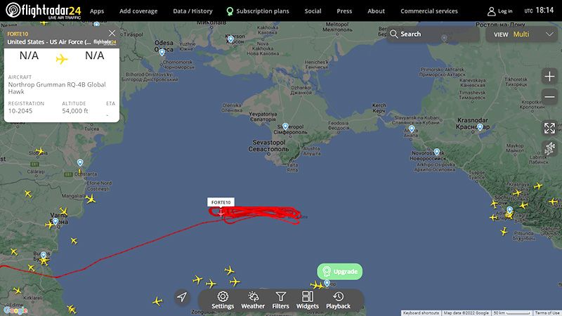 ������� ������������ ����������� Global Hawk ����� ��������� �������� � ������������ ������ ��