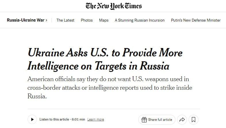NYT: ������� ������ ��� ������������ ������ ������������ � ����� � ������