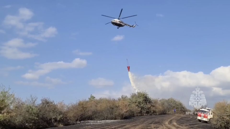 Пожар в селе Трёхпрудное в Крыму локализовали на 26 га