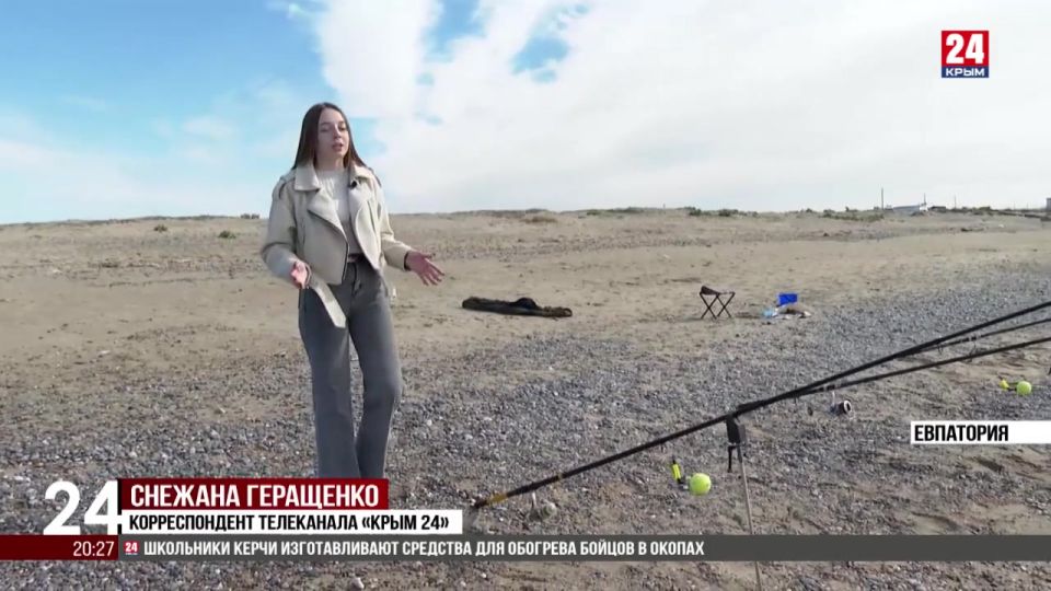 На Евпаторийском побережье начался сезон кефали