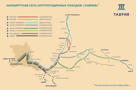 Поезда «Таврия» перешли на зимнее рассписание