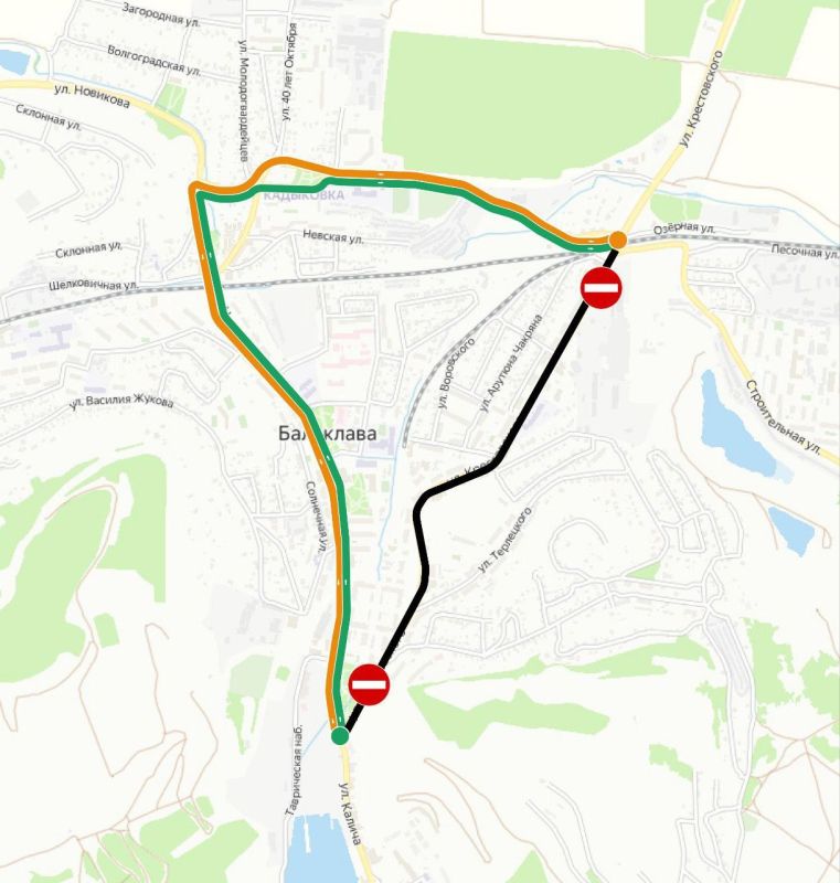 Движение по улице Крестовского в Балаклаве перекрыли