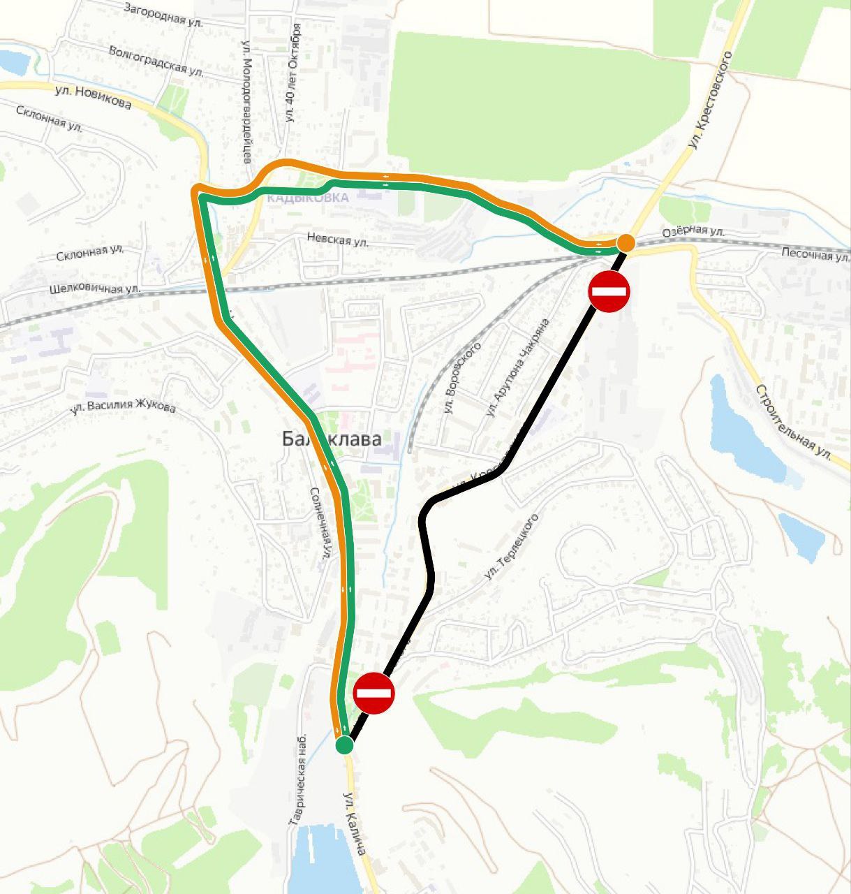 Движение по улице Крестовского в Балаклаве перекрыли
