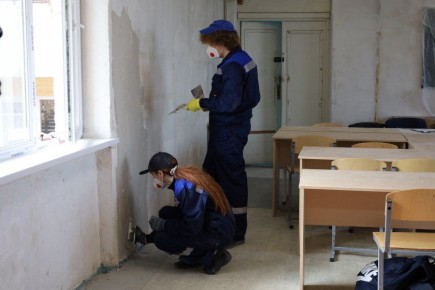 Студенты архитектурно-строительного техникума проходят учебную практику