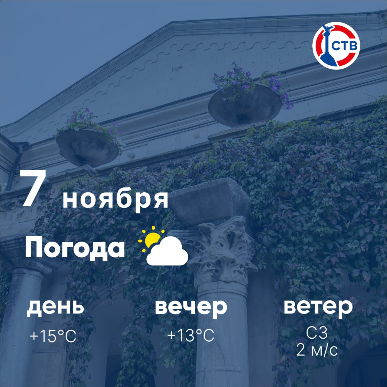 Доброе утро, севастопольцы! Сегодня, 7 ноября, в городе переменная облачность