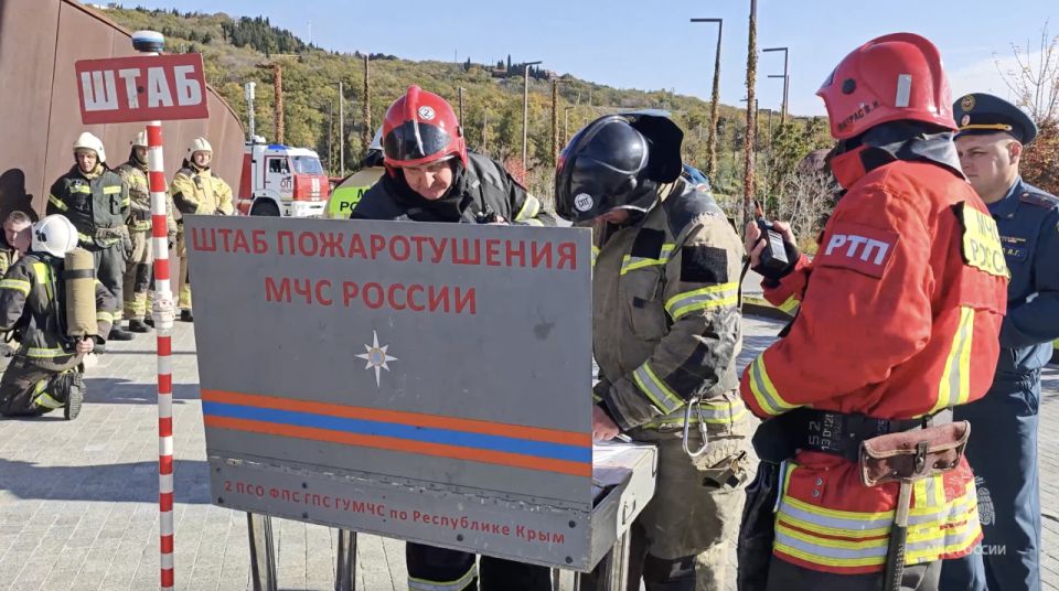 Пожарно-тактические учения прошли в отеле юга Крыма