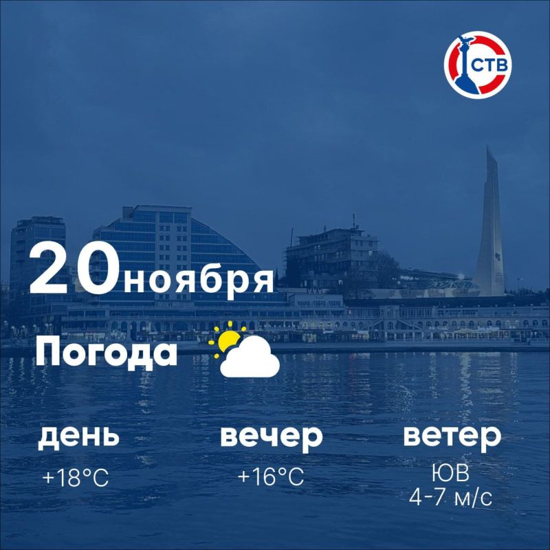Доброе утро, севастопольцы! Сегодня нас ждёт тёплый ноябрьский день с переменной облачностью
