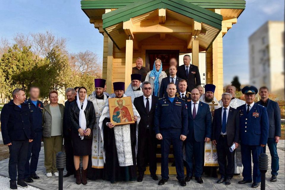 Владимир Немцев: В православный праздник Собора Архистратига Михаила и прочих Небесных Сил бесплотных принял участие в открытии часовни и Аллеи Героев в воинской части