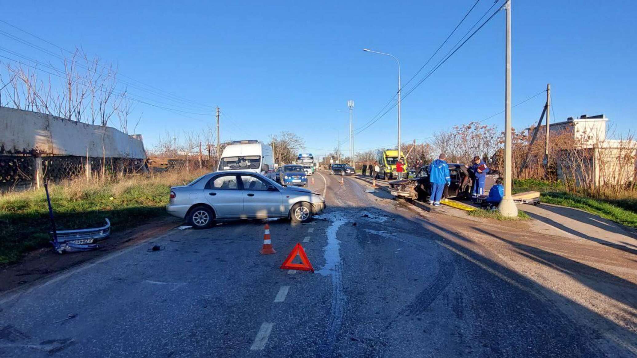 Двое взрослых и ребенок пострадали в лобовом ДТП в Севастополе