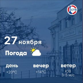 Доброе утро, севастопольцы! Четверг порадует нас тёплым солнцем и переменной облачностью