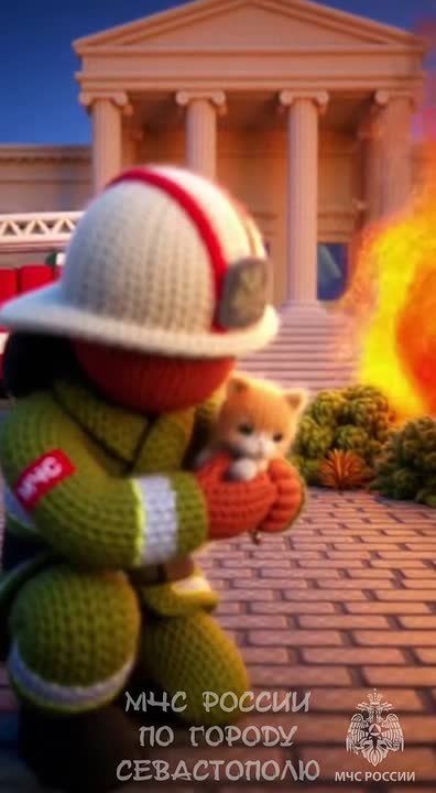 Вязаный мир открыли для себя и севастопольские сотрудники МЧС России
