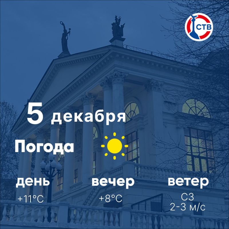 Доброе утро, севастопольцы! Пятница обещает ясную погоду и декабрьское солнце