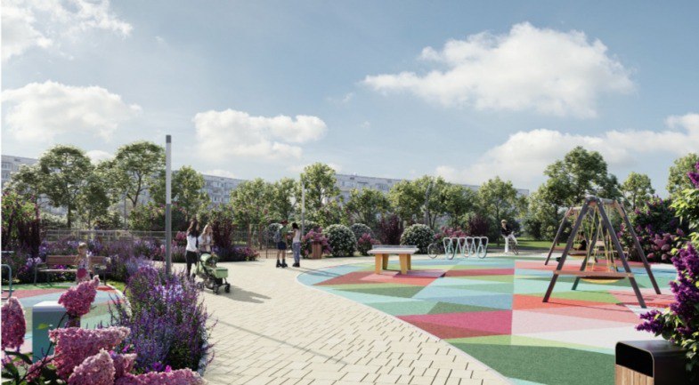 Новая зеленая зона появится на улице Федоровской в районе домов № 47–59