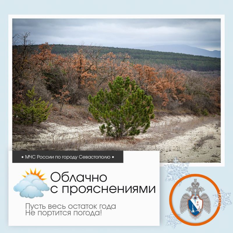 Доброе утро, Севастополь!. По данным гидрометцентра, 22 декабря в Севастополе будет облачно с прояснениями
