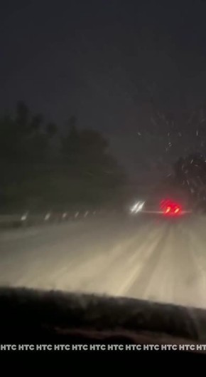 Снегопад на Ялтинской трассе