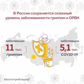 В России фиксируют замедление роста заболеваемости гриппом и ОРВИ