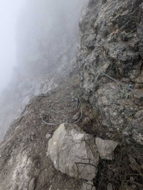 Участок Виа-ферраты на Ильяс-Кая закрыт из-за обвала