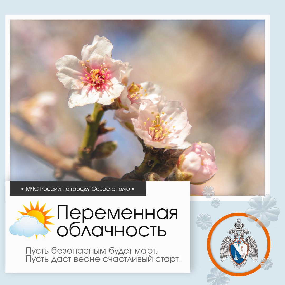 Здравствуй, Севастополь!. По данным гидрометцентра, 2 марта в Севастополе будет переменная облачность