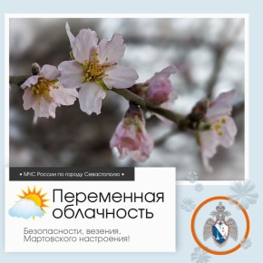 Доброе утро, Севастополь!. По данным гидрометцентра, 9 марта в Севастополе будет переменная облачность