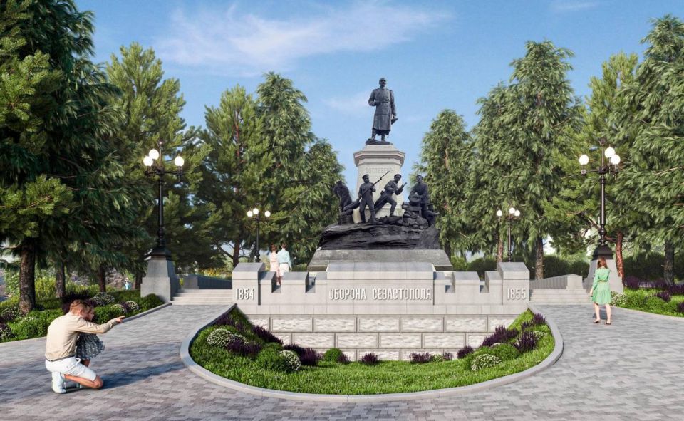 Вид обновлённого Исторического бульвара в Севастополе доработают
