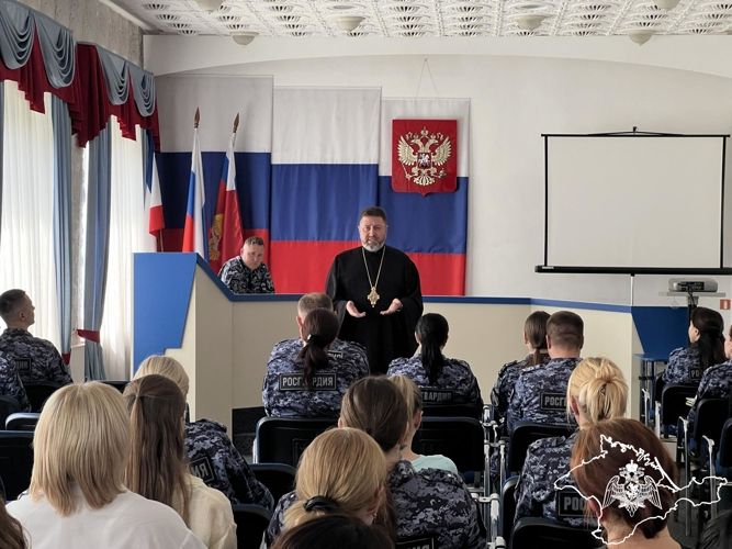 Росгвардейцы стали участниками встречи с представителем духовенства Симферопольской и Крымской епархии