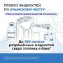 До 100 литров разрешённых жидкостей, сверх топлива в баке, можно провезти по Крымскому мосту