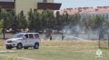 В Евпатории потушили возгорание сухой растительности
