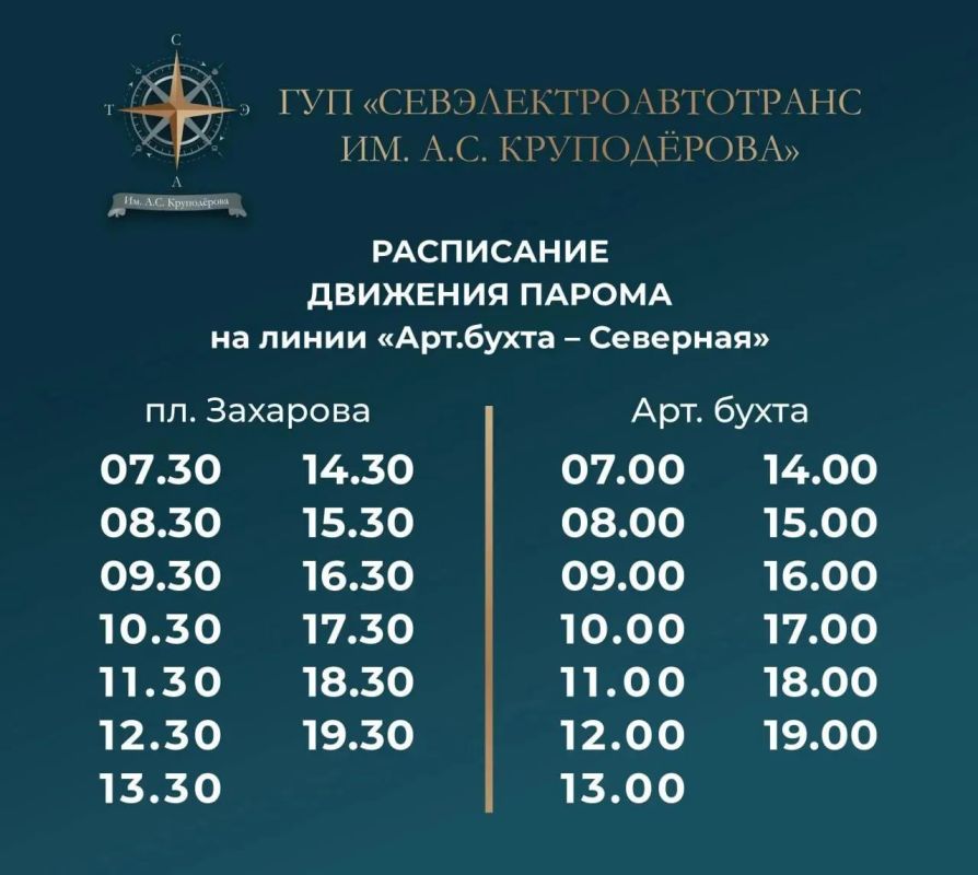 В Севастополе возобновляет работу паром «Артбухта — Северная сторона»