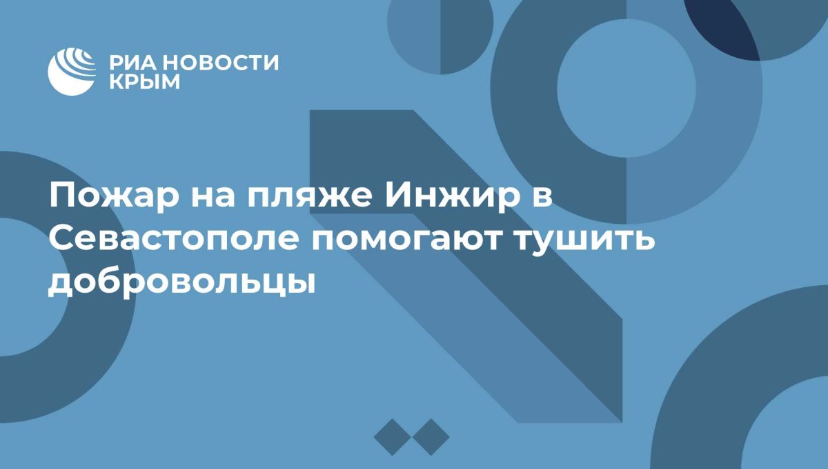 Пожар на пляже Инжир в Севастополе помогают тушить добровольцы