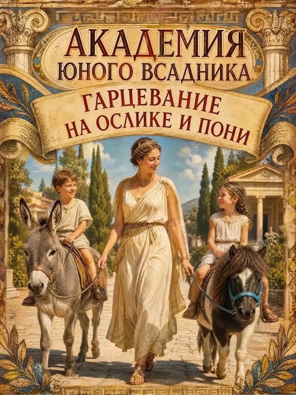 Академия юного всадника. Гарцевание на ослике и пони