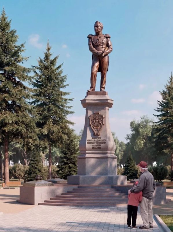 Жилые дома, памятник Лазареву и отель в Балаклаве