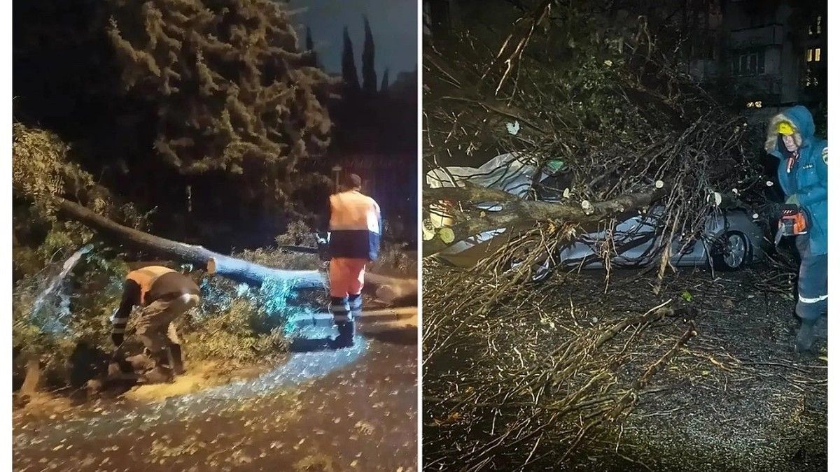 Перекрытые дороги и отключения света: последствия непогоды в Крыму и Севастополе 19 октября 2026 года