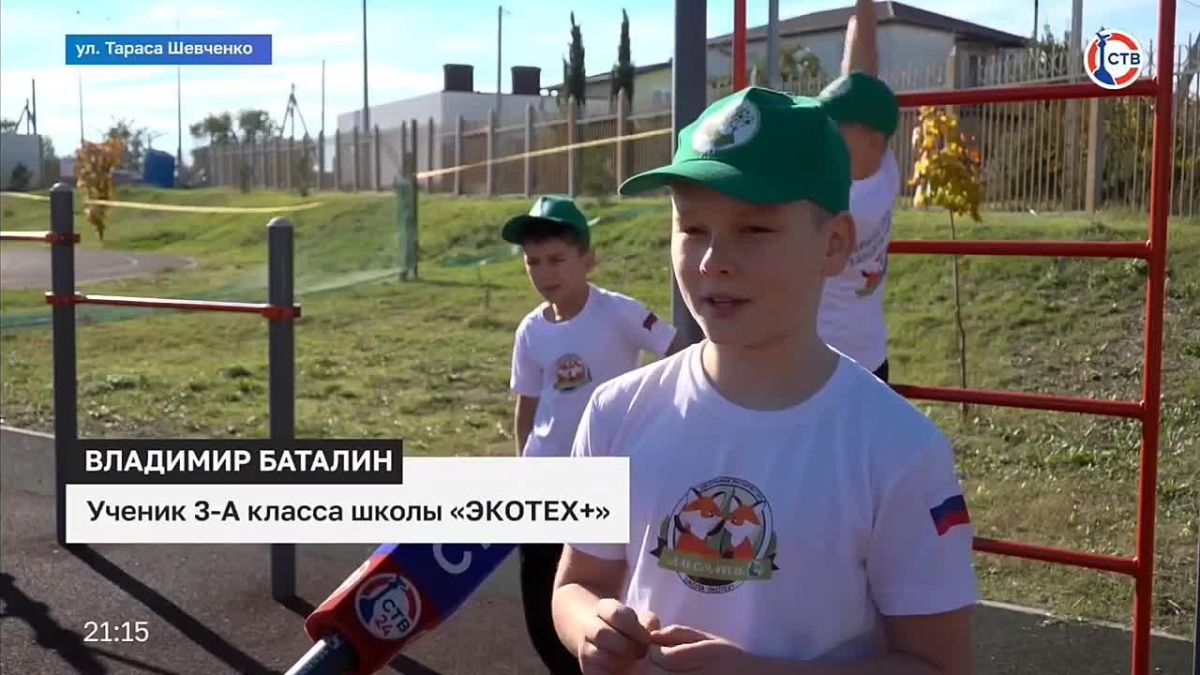 Ученики школы «Экотех+» посадили на пришкольной территории молодые кипарисы Саженцы ребята вырастили самостоятельно в школьном лесничестве «Лисята»