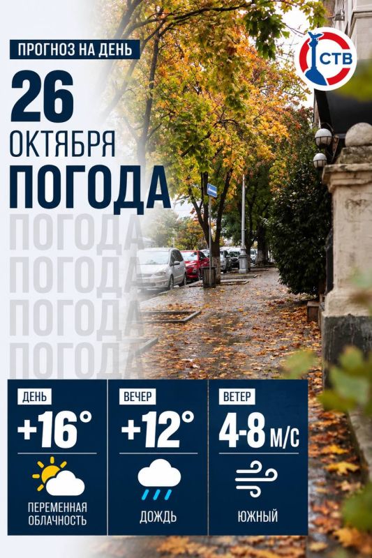 Сегодня, 26 октября, в Севастополе ожидается прохладная осенняя погода