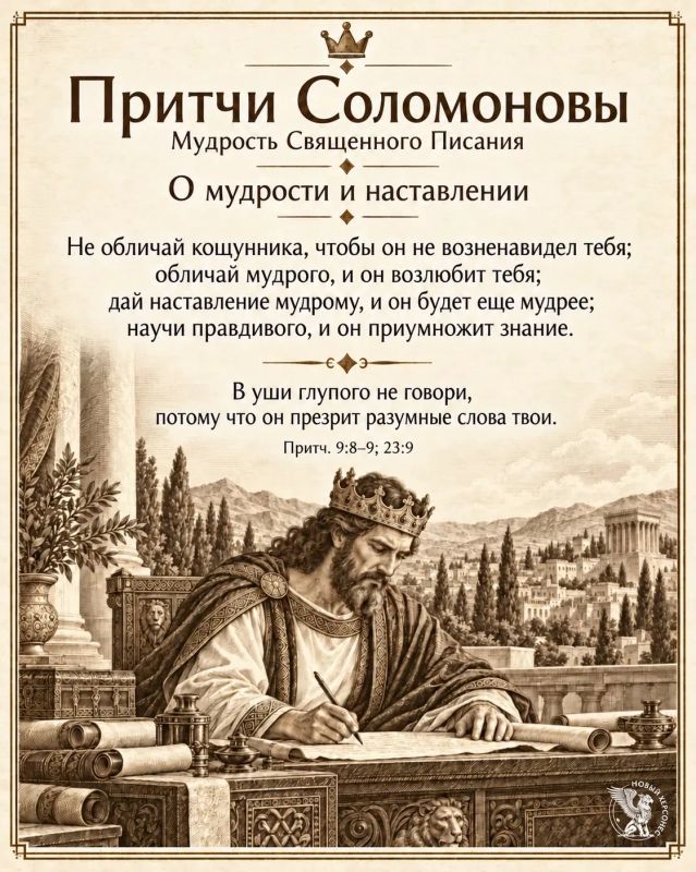 #ПритчиСоломоновы