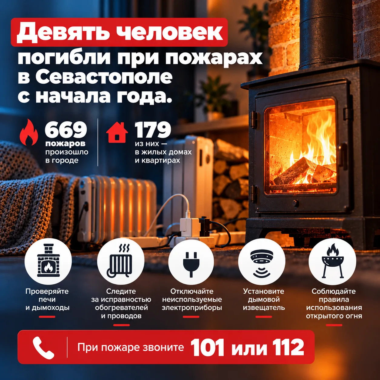 Девять человек погибли при пожарах в Севастополе с начала года